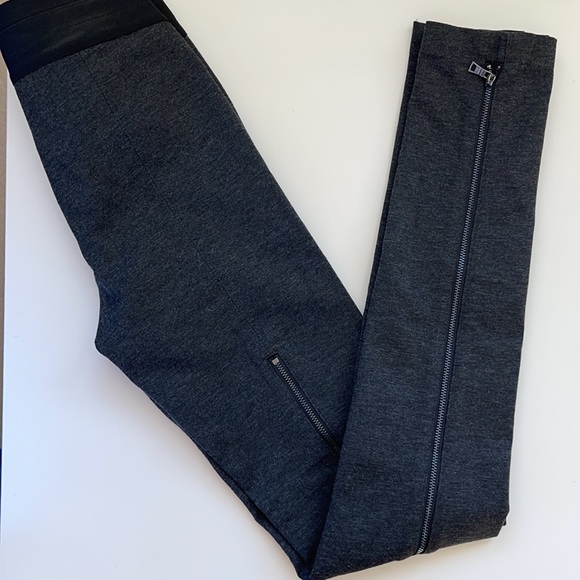 Bcbgmaxazria Black and Gray Kimana Zip Leggings - Picture 8 of 8